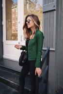 Jaqueta de Couro Feminina - Moda Inverno