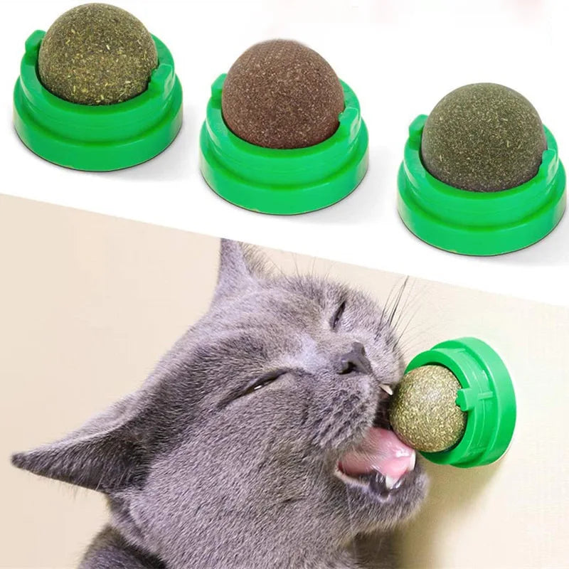 Bola Adesiva para Parede de Gato Natural